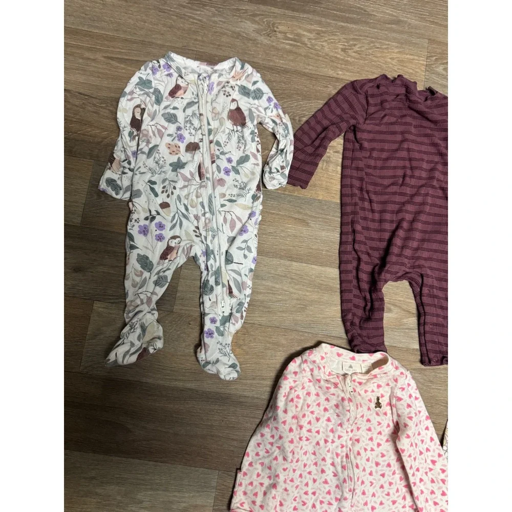 Baby Gap Siix Cloud Island Pajama Sleepers Romper Bundle 0-3 Months 5 Piece